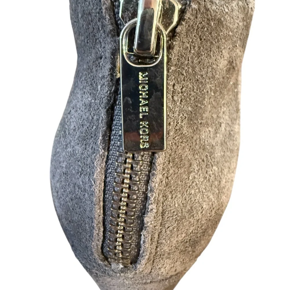 Michael Kors Gray Suede Platform Heeled Booties Women’s Size 10 M